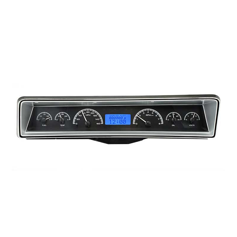 196667 CHEVY NOVA VHX SYSTEM BLACK ALLOY STYLE FACE BLUE DISPLAY