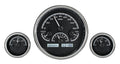 TRIPLE ROUND UNIVERSAL VHX SYSTEM BLACK ALLOY STYLE FACE WHITE DISPLAY