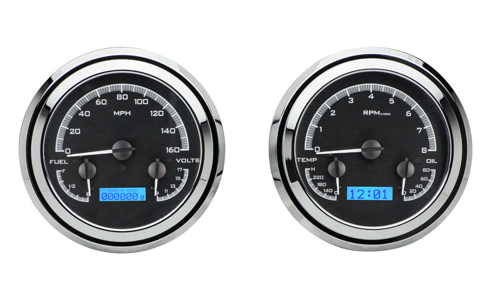 194753 CHEVY TRUCK VHX SYSTEM SILVER ALLOY STYLE FACE WHITE DISPLAY