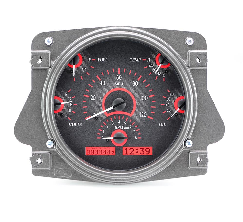196677 FORD BRONCO VHX SYSTEM CARBON FIBER STYLE FACE RED DISPLAY