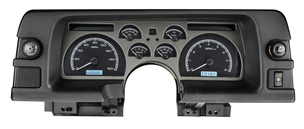 199092 CAMARO VHX SYSTEM BLACK ALLOY STYLE FACE WHITE DISPLAY