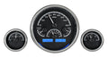 TRIPLE ROUND UNIVERSAL VHX SYSTEM BLACK ALLOY STYLE FACE BLUE DISPLAY