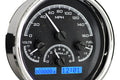 TRIPLE ROUND UNIVERSAL VHX SYSTEM BLACK ALLOY STYLE FACE BLUE DISPLAY