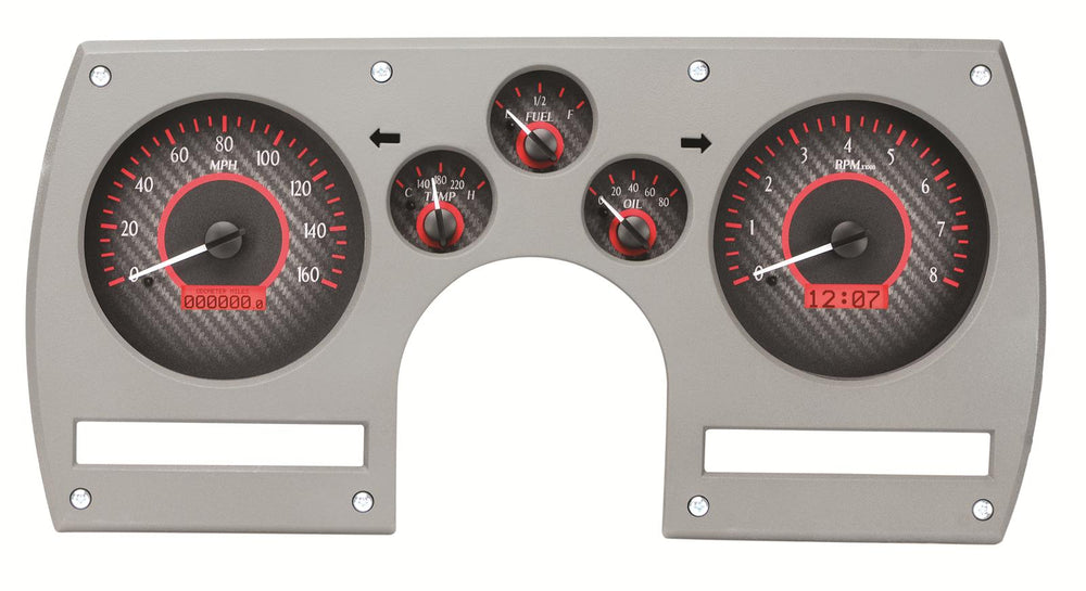 198289 CAMARO VHX SYSTEM CARBON FIBER STYLE FACE RED DISPLAY