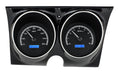 1967 CAMARO W/ CONSOLE GAUGES VHX SYSTEM BLACK ALLOY STYLE FACE BLUE DISPLAY