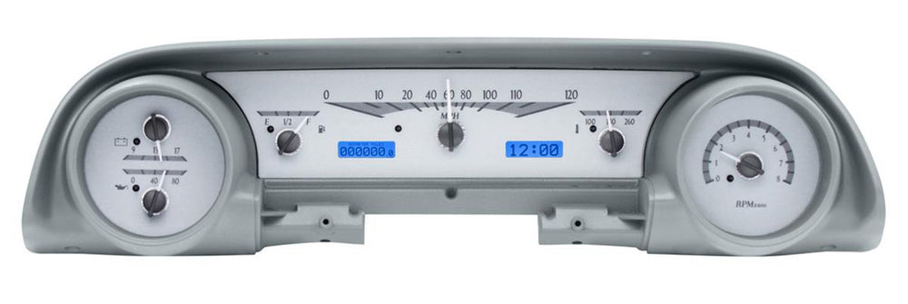 196364 FORD GALAXIE VHX SYSTEM SILVER ALLOY STYLE FACE BLUE DISPLAY