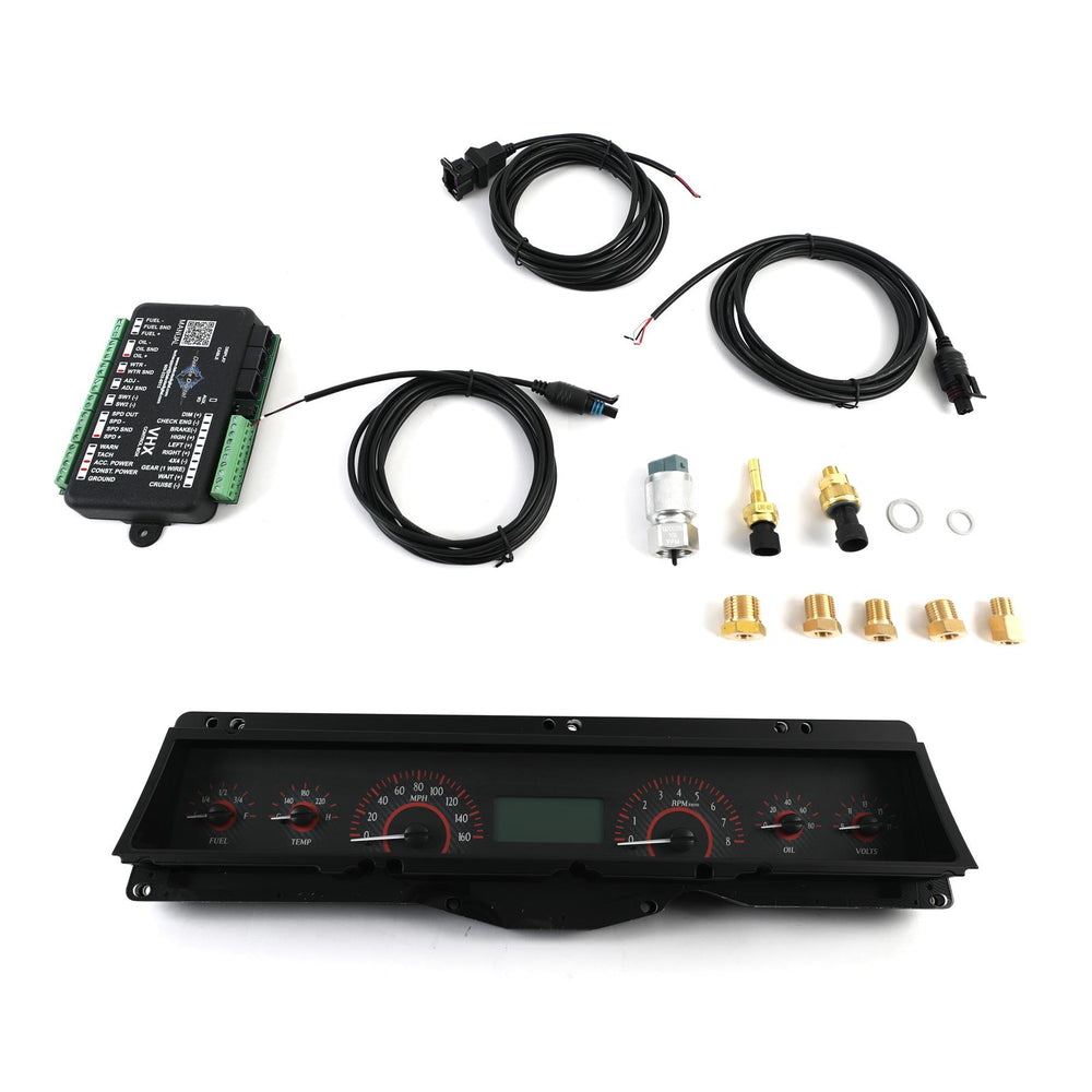 196667 CHEVY NOVA VHX SYSTEM CARBON FIBER STYLE FACE RED DISPLAY