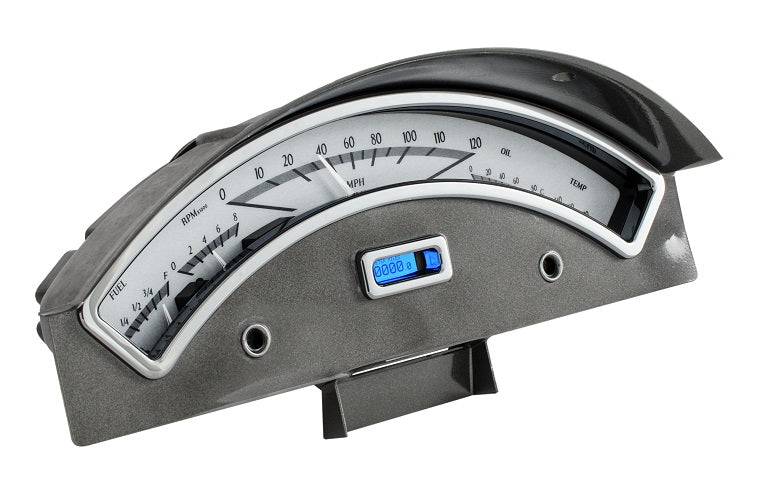 1957 FORD CAR VHX SYSTEM SILVER ALLOY STYLE FACE BLUE DISPLAY