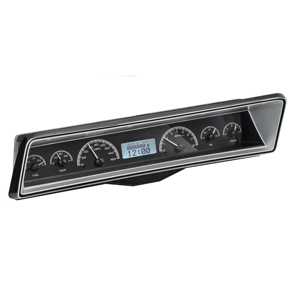 196667 CHEVY NOVA VHX SYSTEM SILVER ALLOY STYLE FACE RED DISPLAY