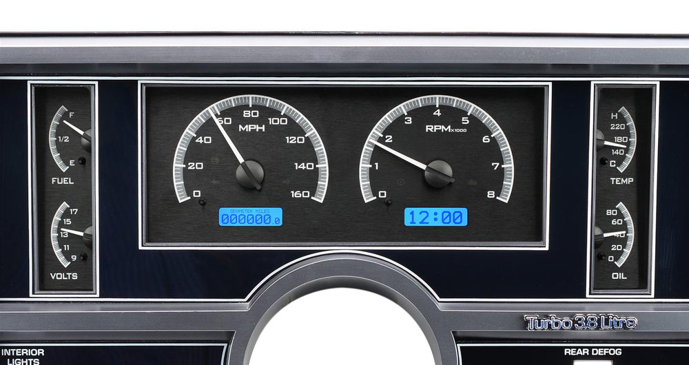 198487 BUICK REGAL VHX SYSTEM BLACK ALLOY STYLE FACE BLUE DISPLAY