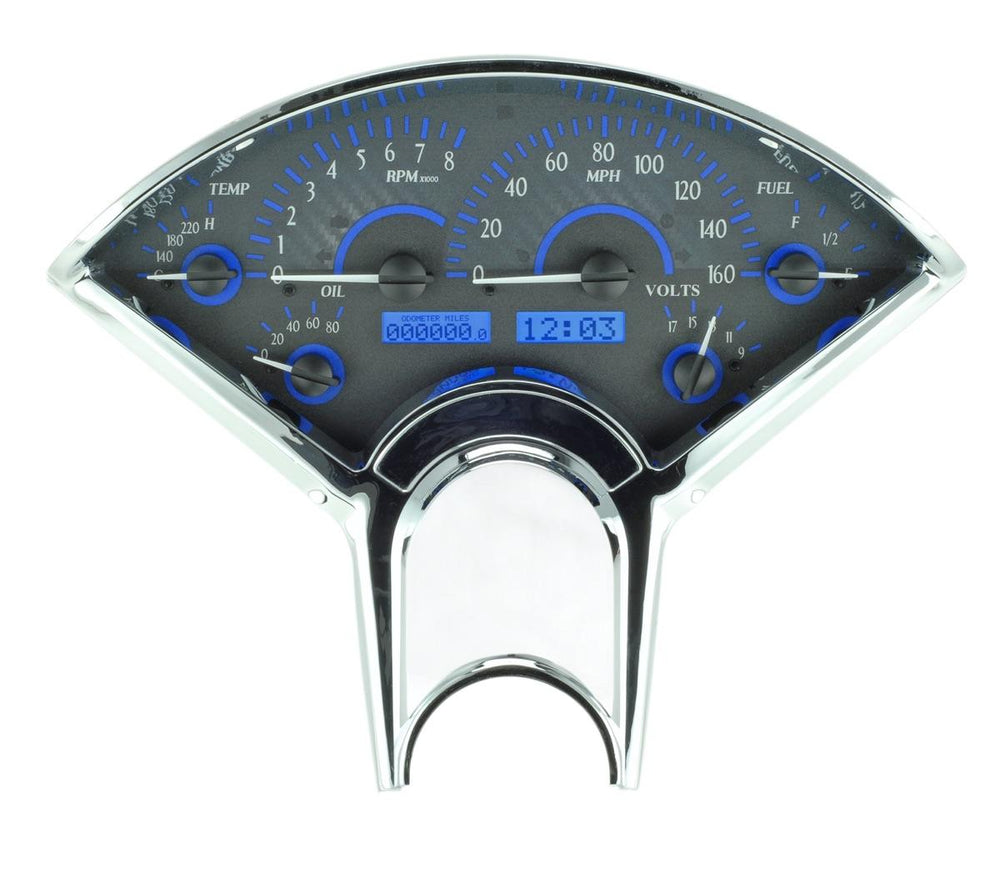 195556 CHEVY CAR VHX SYSTEM CARBON FIBER STYLE FACE BLUE DISPLAY