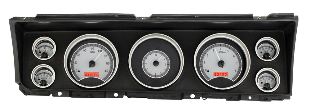 1967 IMPALA/CAPRICEVHX SYSTEM SILVER ALLOY STYLE FACE RED DISPLAY