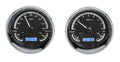 DUAL ROUND UNIVERSAL VHX SYSTEM BLACK ALLOY STYLE FACE BLUE DISPLAY