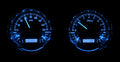 DUAL ROUND UNIVERSAL VHX SYSTEM SILVER ALLOY STYLE FACE BLUE DISPLAY