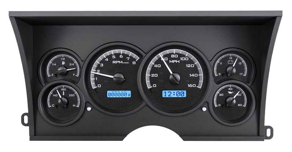 198894 CHEVY PICKUP VHX SYSTEM BLACK ALLOY STYLE FACE BLUE DISPLAY