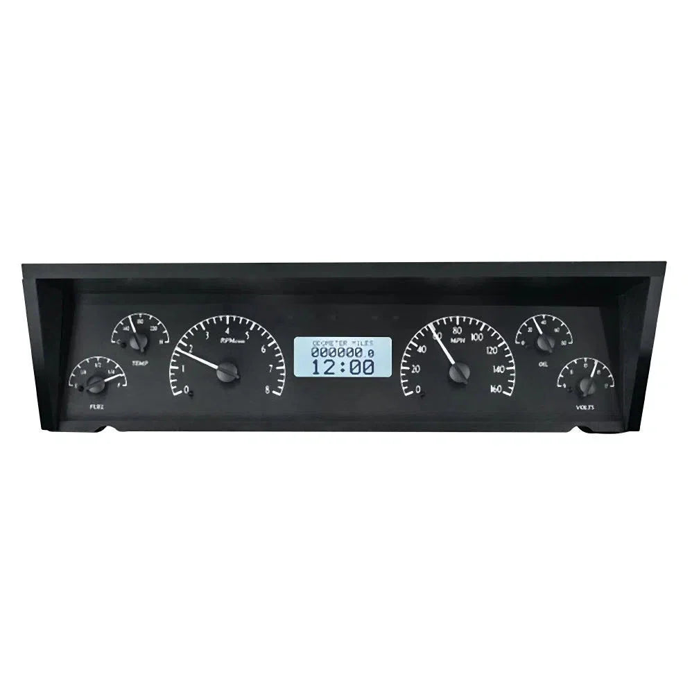 197790 IMPALA/CAPRICE VHX SYSTEM BLACK ALLOY STYLE FACE WHITE DISPLAY