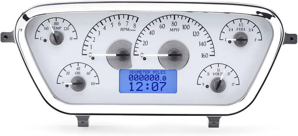 195355 FORD F100 VHX SYSTEM SILVER ALLOY STYLE FACE BLUE DISPLAY