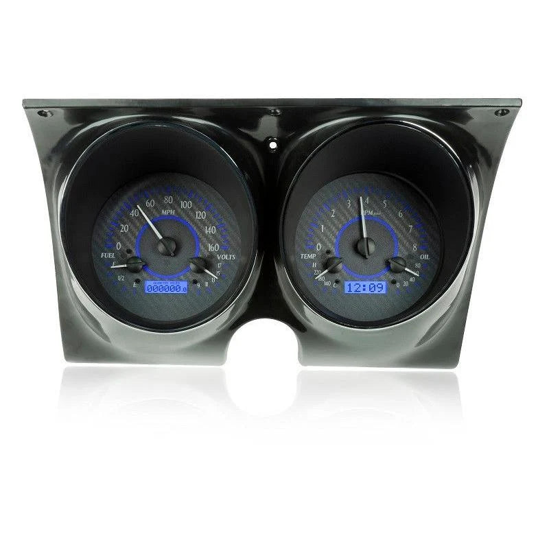 196768 CAMARO/FIREBIRD VHX SYSTEM SILVER ALLOY STYLE FACE WHITE DISPLAY