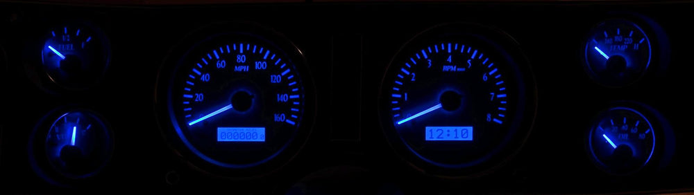 197081 CAMARO VHX SYSTEM BLACK ALLOY STYLE FACE BLUE DISPLAY