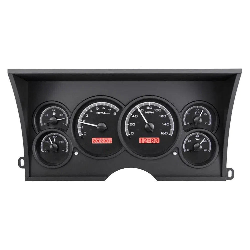 198894 CHEVY PICKUP VHX SYSTEM BLACK ALLOY STYLE FACE RED DISPLAY