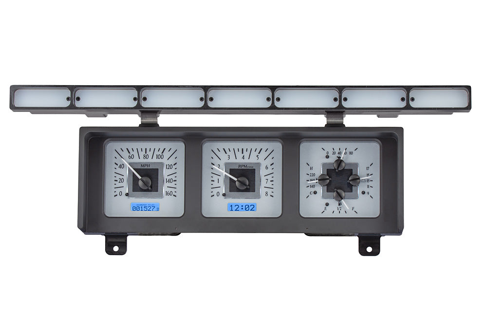 198086 FORD PICKUP VHX SYSTEM SILVER ALLOY STYLE FACE BLUE DISPLAY