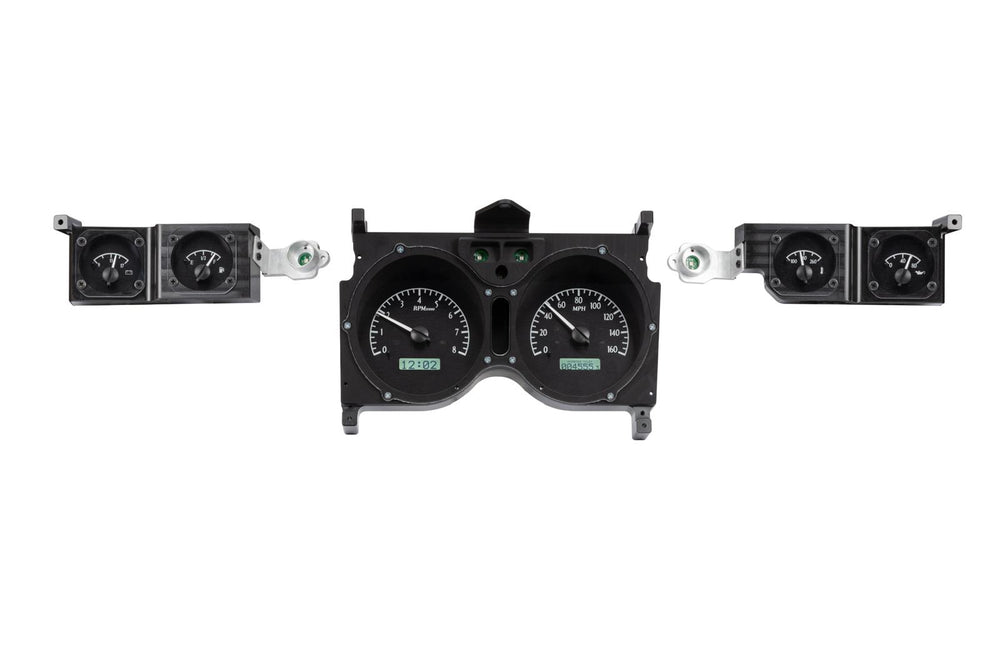 197377 CHEVELLE / MONTE CARLO VHX SYSTEM BLACK ALLOY STYLE FACE WHITE DISPLAY