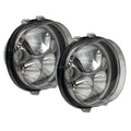 TWO 5.75IN OVAL VX LED HEADLIGHT W/LOWHIGHHALO ** BLACK CHROME FACE