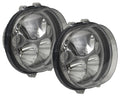 TWO 5.75IN OVAL VX LED HEADLIGHT W/LOWHIGHHALO ** BLACK CHROME FACE