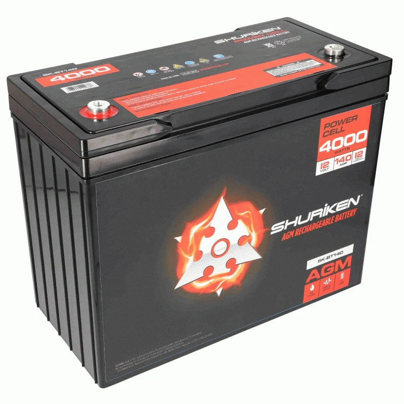 4000W 140AMP HOURS COMPACT SIZE AGM 12V BATTERY
