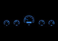 5PIECE ROUND UNIVERSAL VHX SYSTEM BLACK ALLOY STYLE FACE BLUE DISPLAY