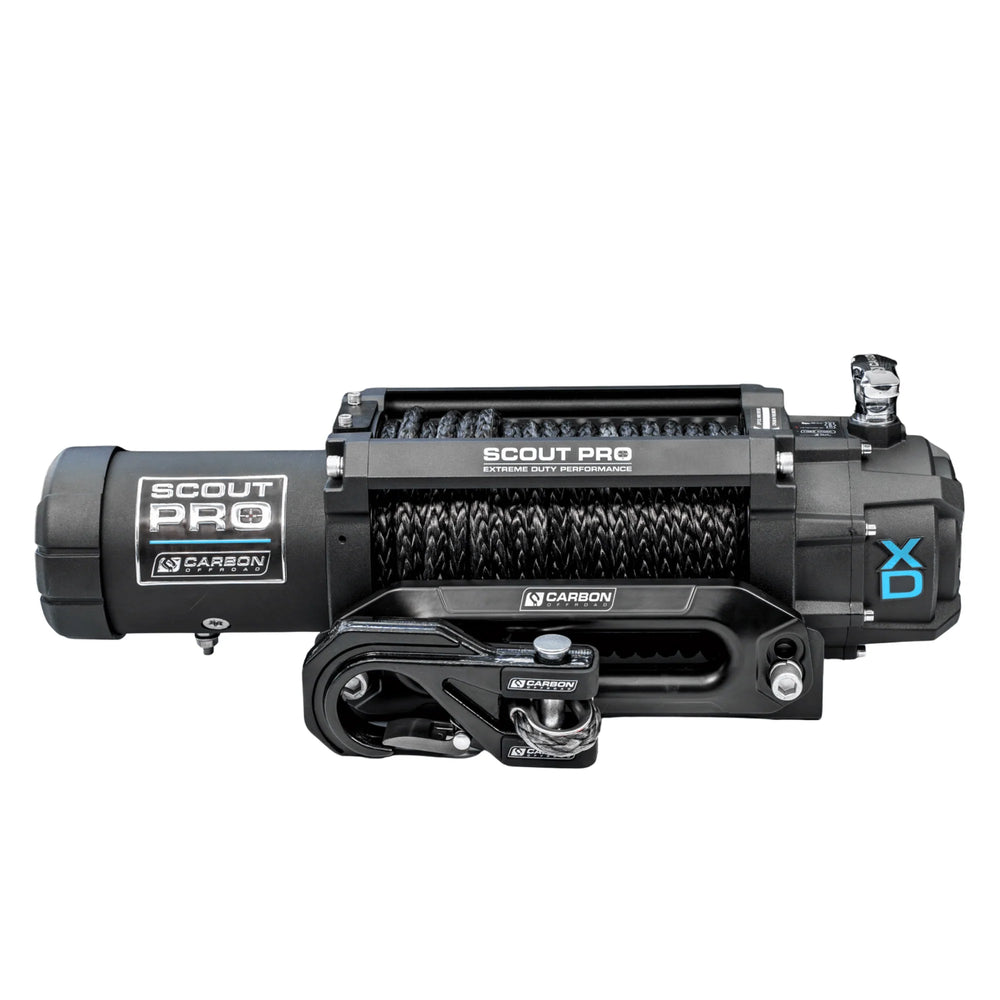 CARBON SCOUT PRO 15000LB WINCH V3 WITH BLUE MEGA PRO HOOK