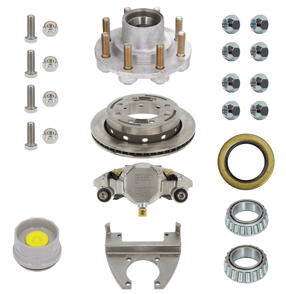 ONE GALVANIZED HUB AND SS ROTOR 3500LB MAXX COATING DISC BRAKES