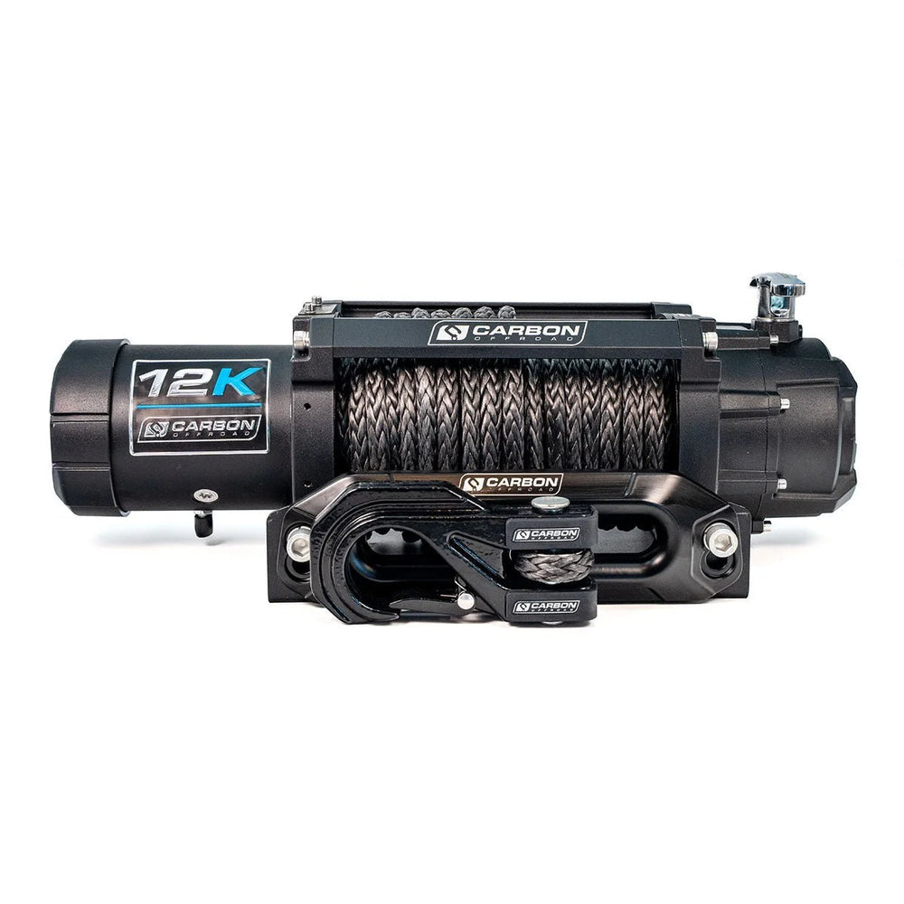 CARBON 12K 12000LB WINCH V3X WITH SANDY TAUPE MEGA PRO HOOK