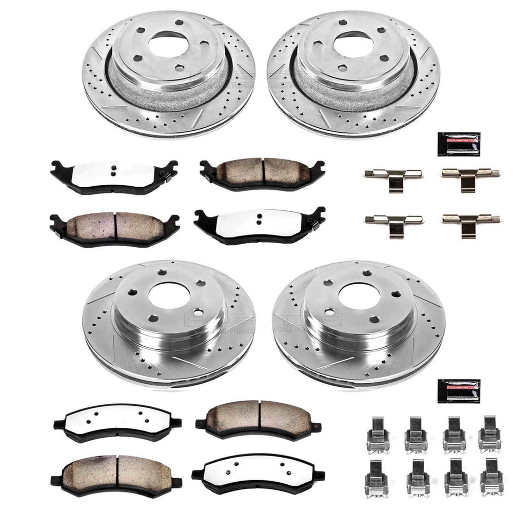 POWERSTOP FRONT AND REAR Z36 COATED KIT W AS CALS CPR2164-36