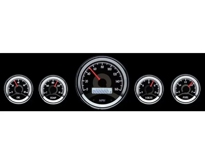 5PIECE ROUND UNIVERSAL VHX SYSTEM SILVER ALLOY STYLE FACE RED DISPLAY