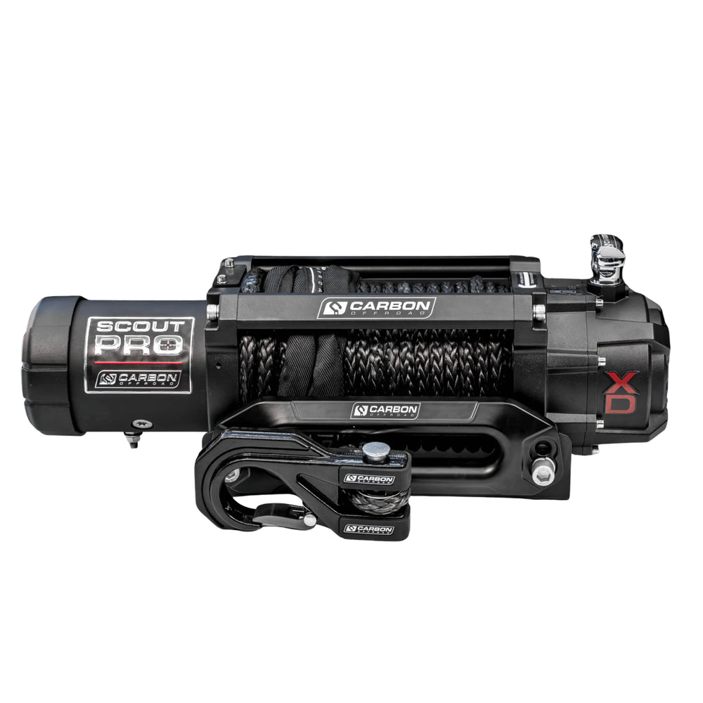 CARBON SCOUT PRO 10000LB WINCH V3 WITH YELLOW MEGA PRO HOOK