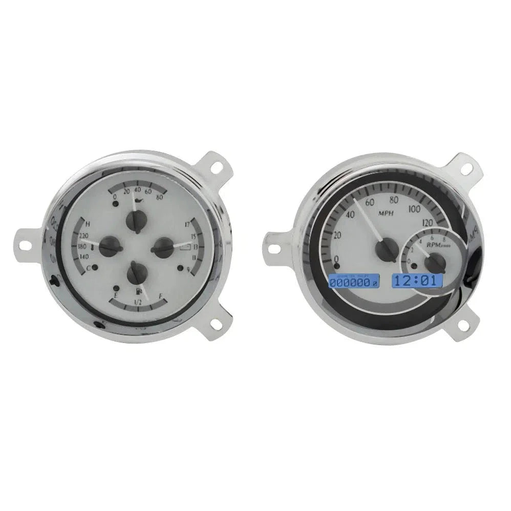 195152 CHEVY CAR VHX SYSTEM SILVER ALLOY STYLE FACE BLUE DISPLAY