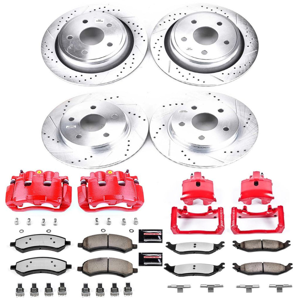 POWERSTOP FRONT AND REAR Z36 COATED KIT W AS CALS CPR2164A-36