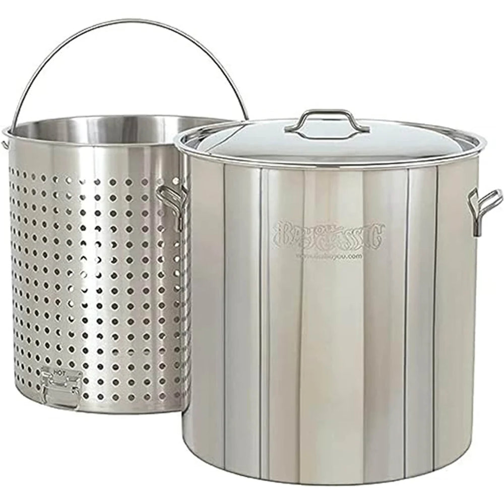 162QT STAINLESS BAYOU BOILER WITH BASKET