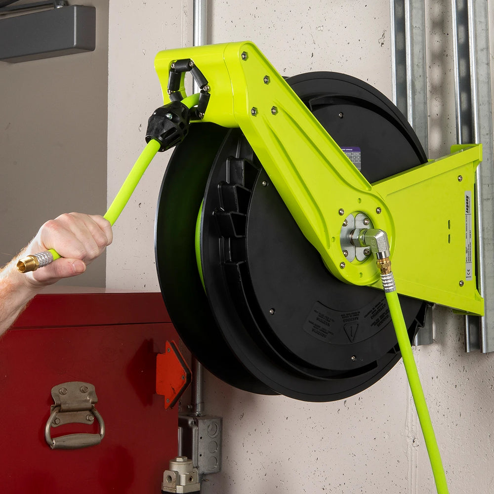 FZP RETRACTABLE AIR HOSE REEL OPEN SINGLE ARM 3/8IN 50FT