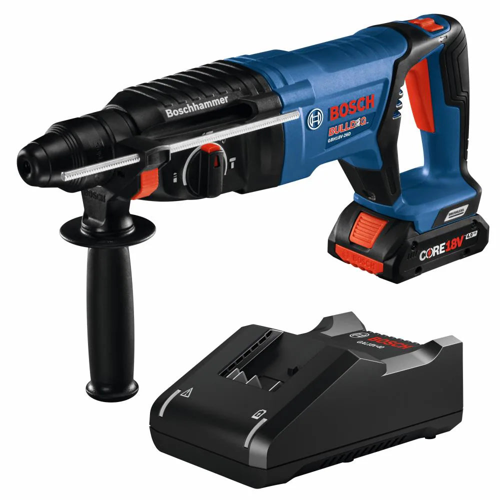 18V BRUSHLESS 1IN SDSPLUS DHANDLE ROTARY HAMMER W/ 1 4.0 AH CORE COMPACT BATTE