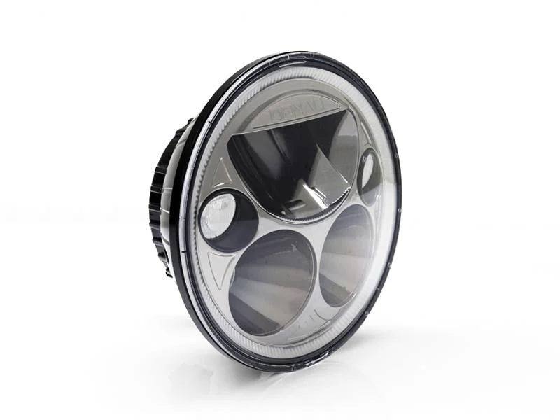 5.75IN ROUND M5E EMARK LED HEADLIGHT MODULE BLACK CHROME