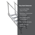 JUMBOTREAD UNIVERSAL MOUNT DOCK STAIRS WITH RAILING 5STEP