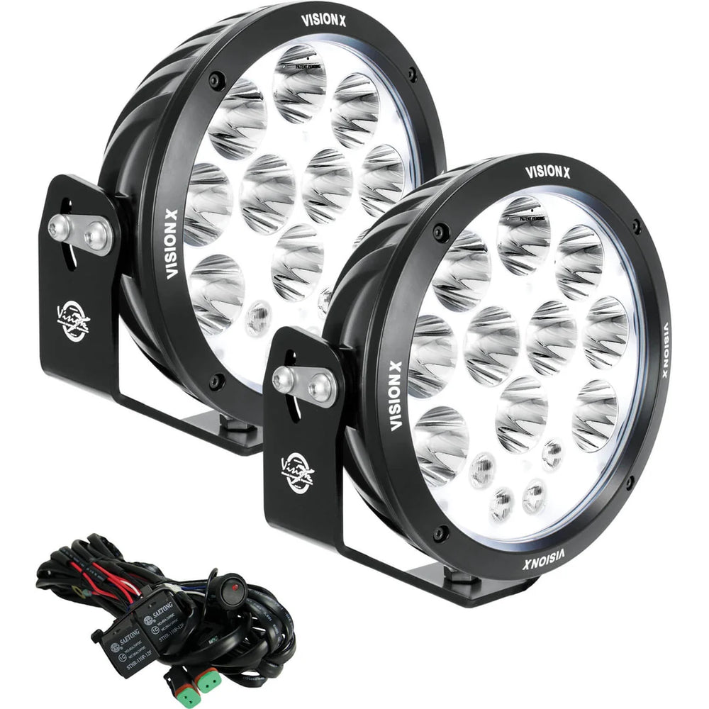 SINGLE 8.7IN CANNON ADVENTURE HALO 14 LED LIGHT MIXED BEAM