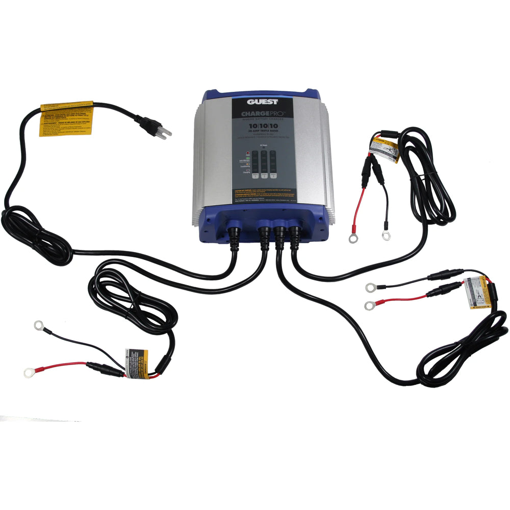 GUEST ONBOARD BATTERY CHARGER 30A / 12V; 3 BANK; 120V INPUT