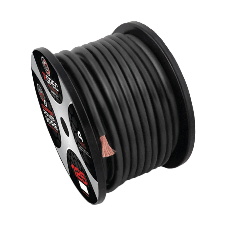 4 AWG 100FT MATTE BLACK OFC POWER WIRE V10 SERIES