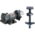 JBG8A 8IN SHOP GRINDER & JPS2A STAND GRAY