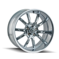 Ridler 650 20x10 / 5x127 BP / 0mm Offset / 83.82mm Hub Chrome Wheel