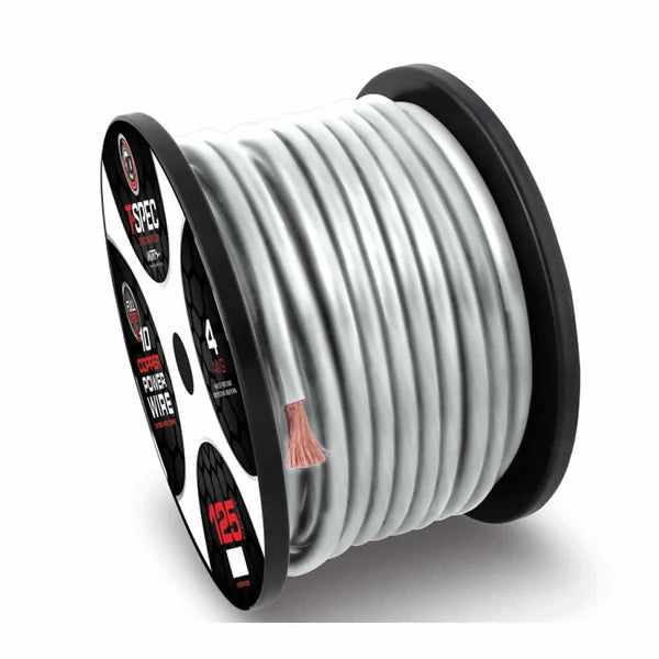 4 AWG 100FT MATTE PEARL OFC POWER WIRE V10 SERIES