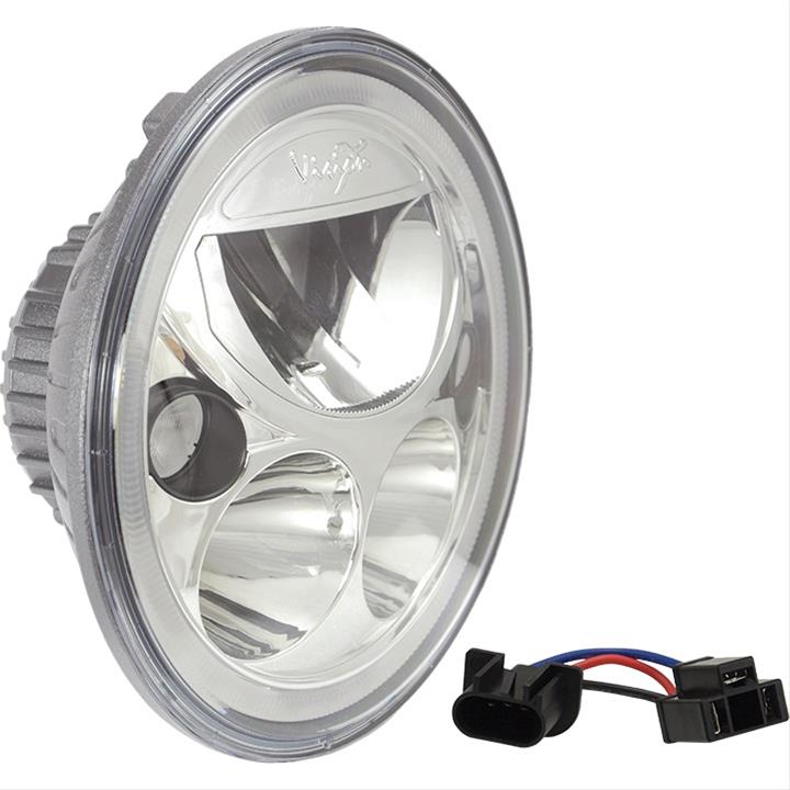 SINGLE 7IN ROUND VORTEX LED HEADLIGHT W/ LOWHIGHHALO